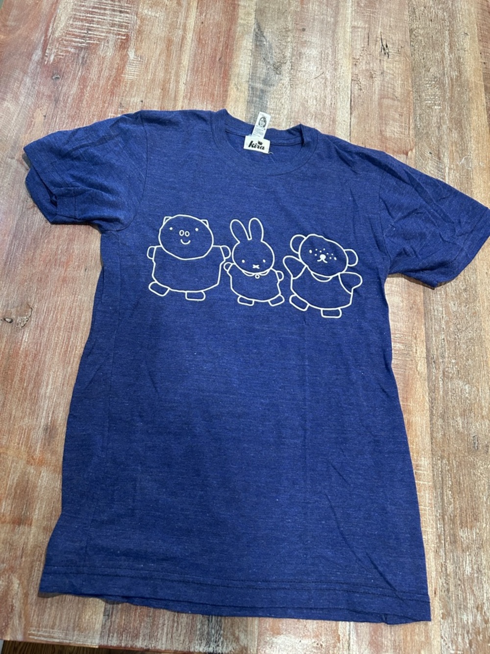 Kira VTG Super-Soft Royal Blue Miffy & Friends Short-Sleeved Tee